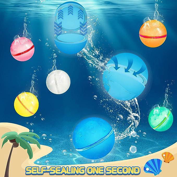 Reusable Water Bomb Balloons, Latex-Free Silicone Water Splash Ball  5