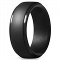 Step Edge Rubber Wedding Band Silicone