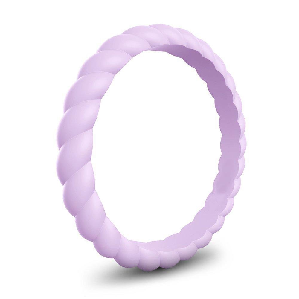 Stackable Braided Silicone Wedding Ring 2