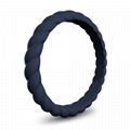 Stackable Braided Silicone Wedding Ring 3