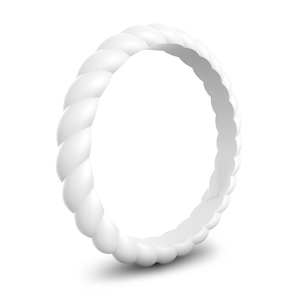 Stackable Braided Silicone Wedding Ring 4
