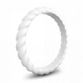 Stackable Braided Silicone Wedding Ring 4