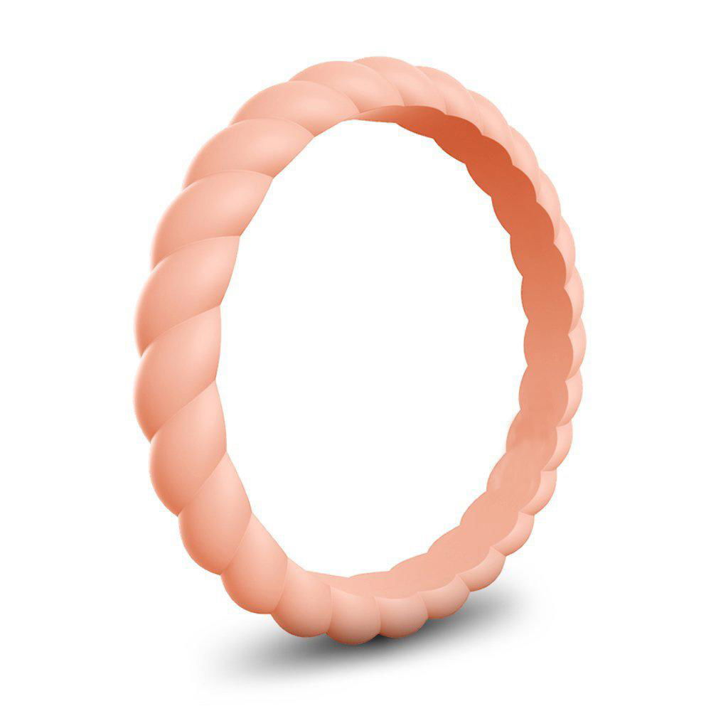 Stackable Braided Silicone Wedding Ring 5