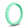 Stackable Braided Silicone Wedding Ring