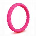 Stackable Braided Silicone Wedding Ring 7