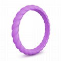 Stackable Braided Silicone Wedding Ring 9