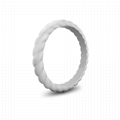 Stackable Braided Silicone Wedding Ring