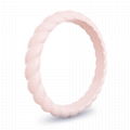 Stackable Braided Silicone Wedding Ring 14