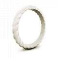 Stackable Braided Silicone Wedding Ring 16