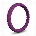 Stackable Braided Silicone Wedding Ring 19