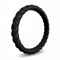 Stackable Braided Silicone Wedding Ring 20