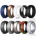 Breathable Grooves Men Combo Pack  Silicone Wedding Ring for Men