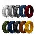 Breathable Grooves Men Combo Pack  Silicone Wedding Ring for Men