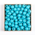 Wholesale Natural Round Colored Painted Wooden Beads for DIY Jewelry 