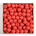 Wholesale Natural Round Colored Painted Wooden Beads for DIY Jewelry 