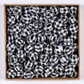 16mm Black White Checked Wood Beads for Handmade Jewelry 6