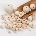 DIY 8-40mm Natural Wood Beads Round Spacer Wooden Beads Balls Charms For Jewelry 3