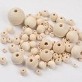 DIY 8-40mm Natural Wood Beads Round Spacer Wooden Beads Balls Charms For Jewelry