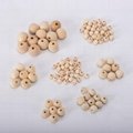 DIY 8-40mm Natural Wood Beads Round Spacer Wooden Beads Balls Charms For Jewelry
