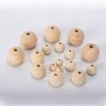 DIY 8-40mm Natural Wood Beads Round Spacer Wooden Beads Balls Charms For Jewelry 7