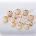 DIY 8-40mm Natural Wood Beads Round Spacer Wooden Beads Balls Charms For Jewelry