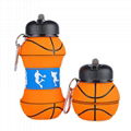 Kids Basketball Soccer Baseball Football Champi Sports Water Bottle Collapsible 