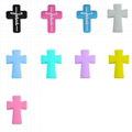 Printed Cross Focal Silicone Beads Baby Chewable Diy Jewelry Pacifier Chain 