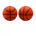 Round Silicone Beads Sports Series Baseball Volleyball Football Soccer Print  9