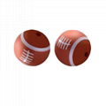 Round Silicone Beads Sports Series Baseball Volleyball Football Soccer Print 