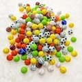 Round Silicone Beads Sports Series Baseball Volleyball Football Soccer Print  11