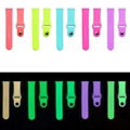 Glow in dark watch strap Colorful soft Silicone Night Lights watchband Strap