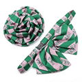  Pink And Green Sorority Masonic Chi Eta Phi Custom Women Bowtie