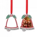 Sublimation Christmas Blanks Hanging Decoration  Photo Pendant Metal Ornaments 