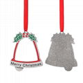 Sublimation Christmas Blanks Hanging Decoration  Photo Pendant Metal Ornaments 