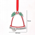 Sublimation Christmas Blanks Hanging Decoration  Photo Pendant Metal Ornaments 