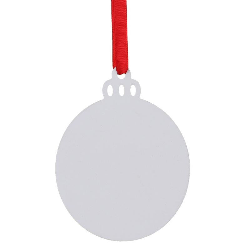 Sublimation Blanks Ornaments Custom Photo Print Christmas Tree Metal Hanging  2