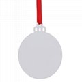 Sublimation Blanks Ornaments Custom Photo Print Christmas Tree Metal Hanging 