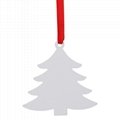 Sublimation Blanks Ornaments Custom Photo Print Christmas Tree Metal Hanging  8