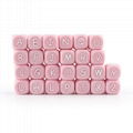12mm Square Cube Alphabet DIY Necklace Pendant Making Baby Chew Letter Silicone 