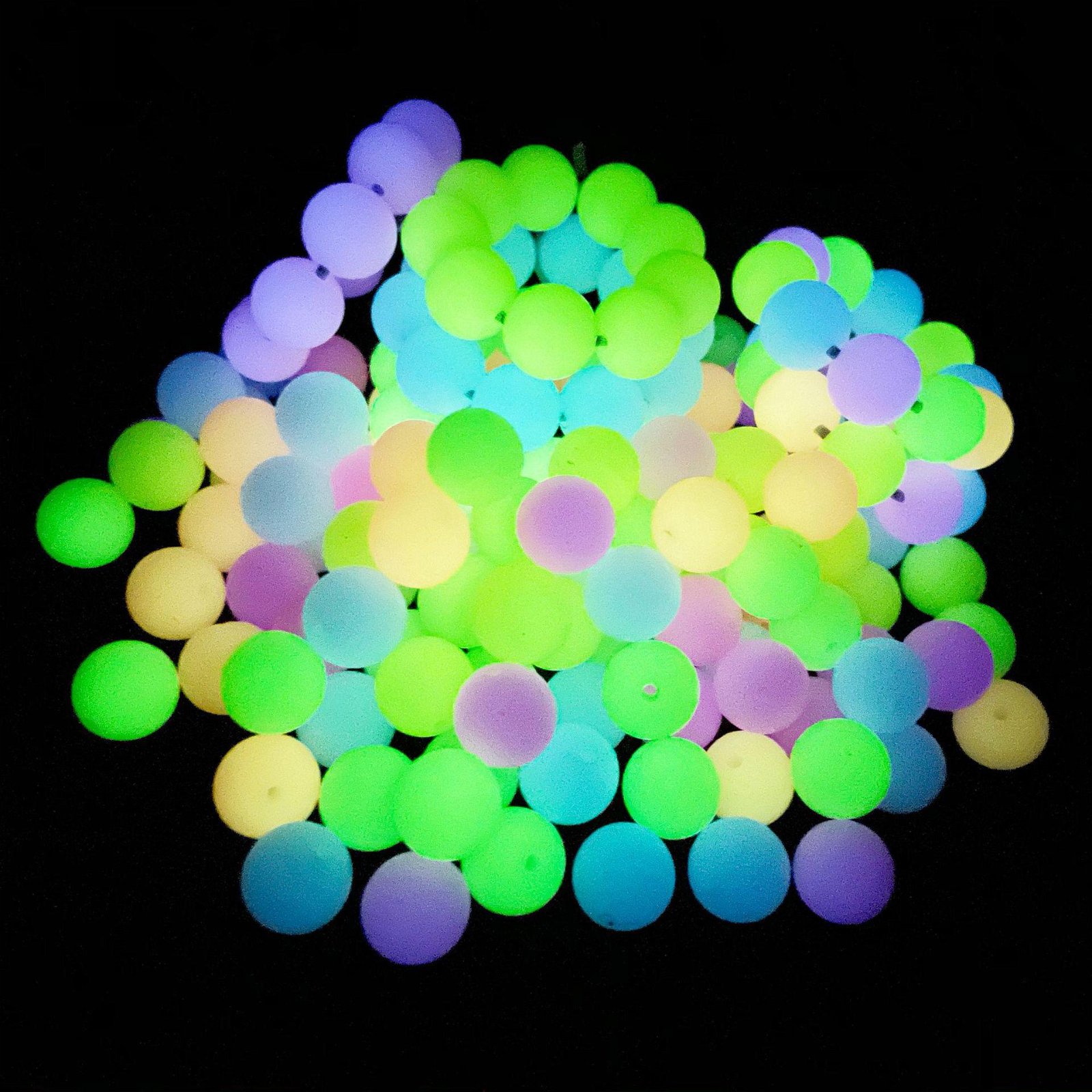 Wholesale Silicon Luminous Shine Beads Glow In The Dark 12mm 15mm silicone beads 1