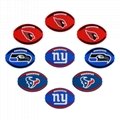 Sports Silicone Beads Rugby Team Silicone Carton Beads Baby Pacifier penKeychain