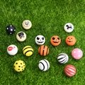 Round Beads Toy Cross Focal Printed Baby Silicon Teething Beads 15 mm For Pen 