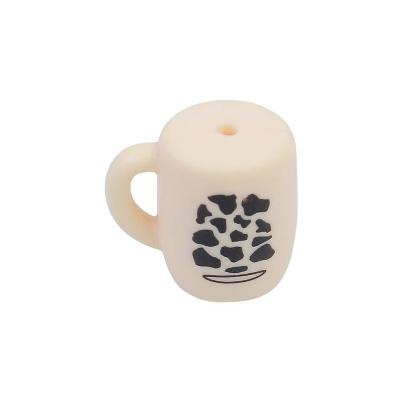 Baby Silicone Mini Coffee Mug Silicone Focal Beads For Pen Keychain Making 2