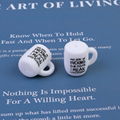 Baby Silicone Mini Coffee Mug Silicone Focal Beads For Pen Keychain Making