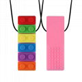 Silicone Rainbow Pendant Sticks Autism