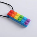 Silicone Rainbow Pendant Sticks Autism Chewing Toys Set for Kids Oral Sensory 