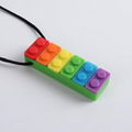 Silicone Rainbow Pendant Sticks Autism Chewing Toys Set for Kids Oral Sensory 