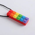 Silicone Rainbow Pendant Sticks Autism Chewing Toys Set for Kids Oral Sensory 