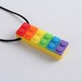 Silicone Rainbow Pendant Sticks Autism Chewing Toys Set for Kids Oral Sensory 