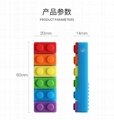Silicone Rainbow Pendant Sticks Autism Chewing Toys Set for Kids Oral Sensory 